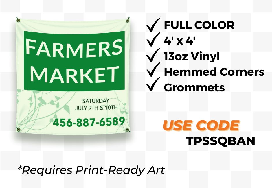 custom square banner deal